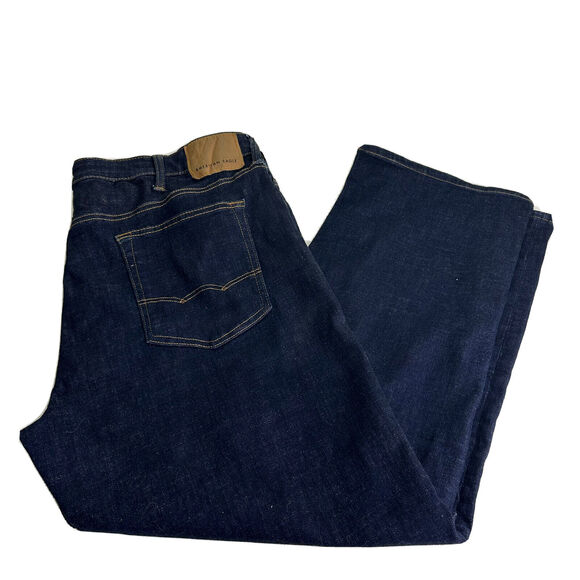 american eagle next level flex Loose Dark Denim jeans mens Size 31 x 32 - Picture 3 of 8